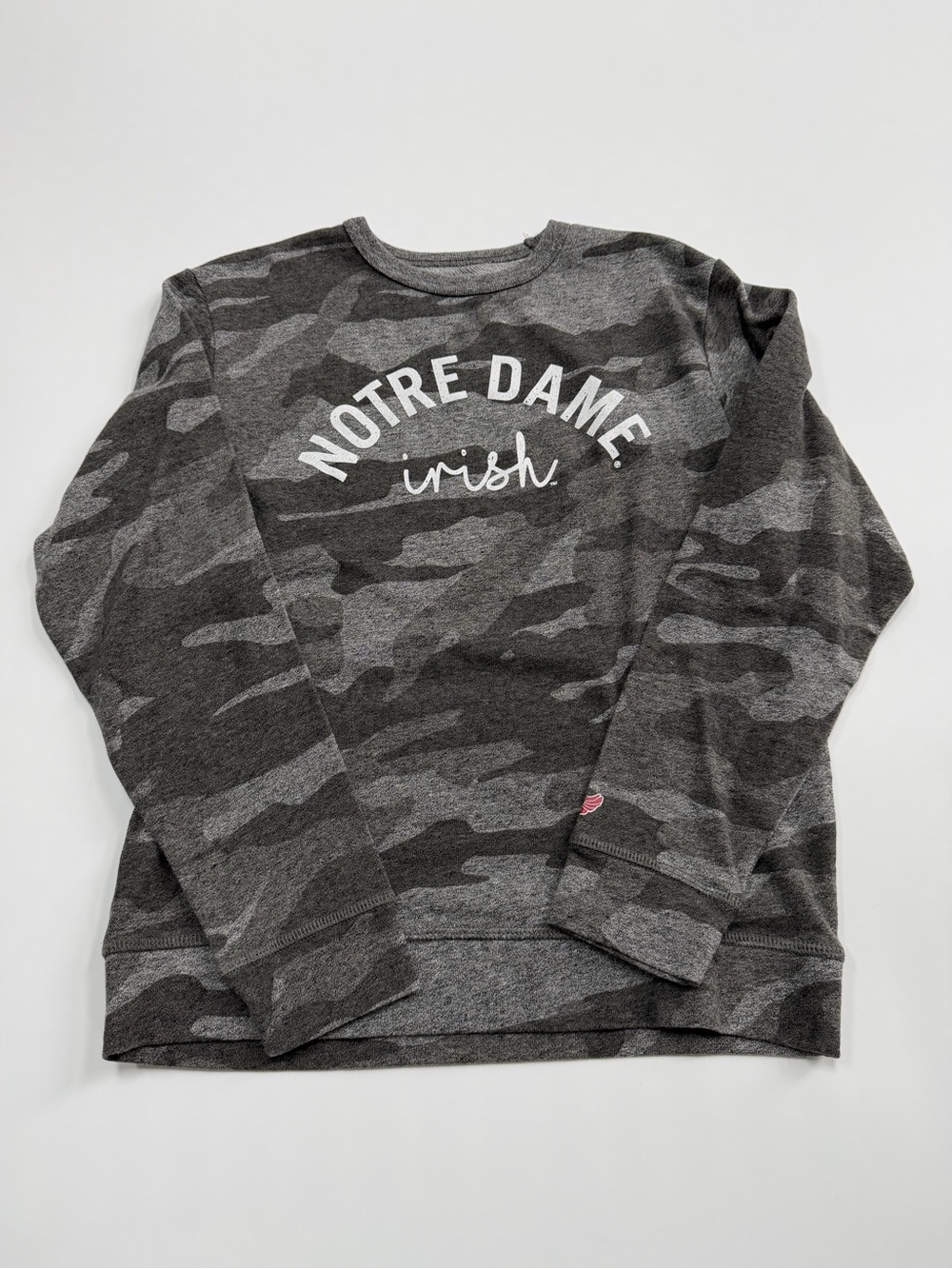 Girls League Kids Notre Dame Camo Sweatshirt size Large (10/12)